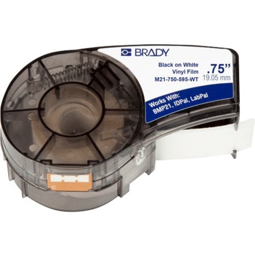LABEL CARTRIDGE FOR BMP21 SERIES, ID PAL, LABPAL PRINTERS, WHITE, INDUSTRIAL GRA