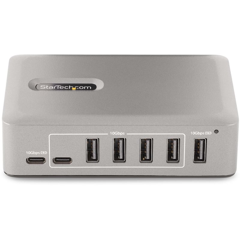 StarTech.com 10-Port USB-C Hub, 8x USB-A + 2x USB-C, Self-Powered w/ 65W Power Supply, USB 3.1 10Gbps Desktop/Laptop USB Hub w/ Charging - Thumbnail 2