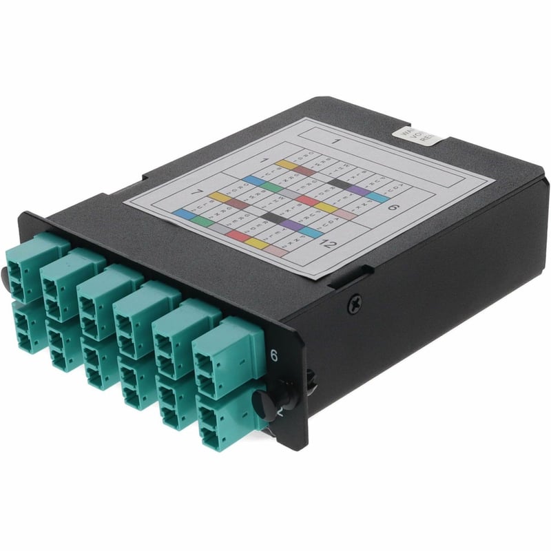AddOn 4-Bay Cassette 24-Fiber MPO In, 12 LC Duplex Out, Multi-mode Duplex OM4 - MPO type A - Thumbnail 1