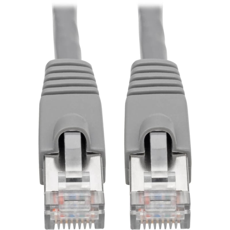 Eaton Tripp Lite Series Cat6a 10G Snagless Shielded STP Ethernet Cable (RJ45 M/M), PoE, Gray, 25 ft. (7.62 m) - Thumbnail 1