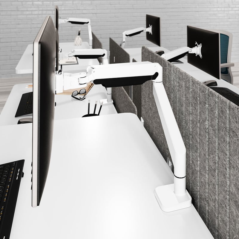 HAT Envoy ENVOY-1 Desk Mount for Monitor - Silver - Thumbnail 3