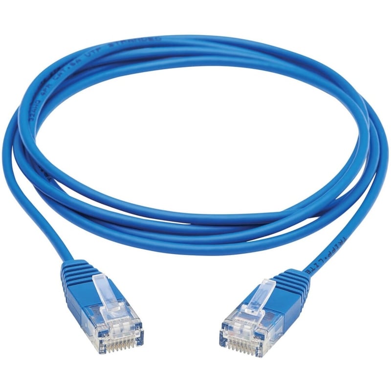 Eaton Tripp Lite Series Cat6a 10G Molded Ultra-Slim UTP Ethernet Cable (RJ45 M/M), Blue, 5 ft. (1.52 m) - Thumbnail 2