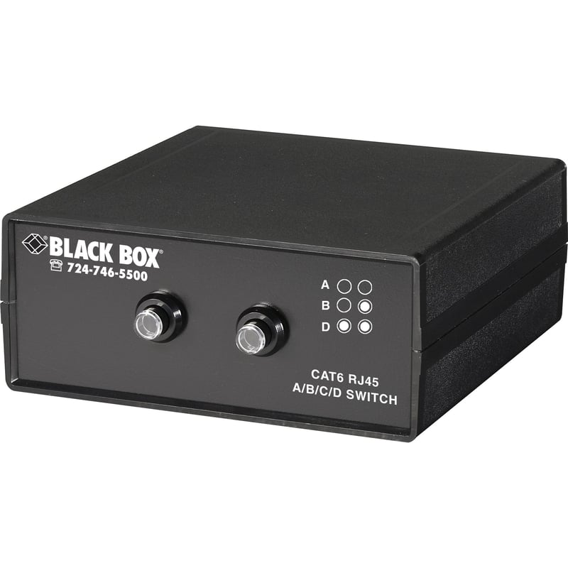 Black Box 3-to-1 CAT6 10-GbE Manual Switch (ABCD) - Thumbnail 1