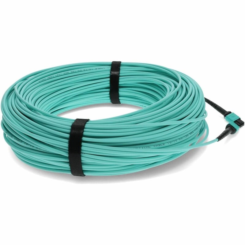 AddOn 75m MPO/UPC to MPO/UPC Aqua OM4 OFNR (Riser-Rated) 12-Strand Fiber Patch Cable