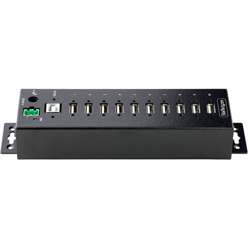 StarTech.com 10-Port Industrial USB 2.0 HUB, Rugged USB Hub w/ESD Level 4 Protection, DIN/Wall/Desk Mountable USB-A Hub, USB Expansion Hub - Thumbnail 3