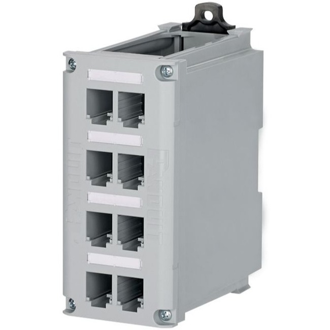IndustrialNet DIN Rail Mount Patch Panel - Thumbnail 1