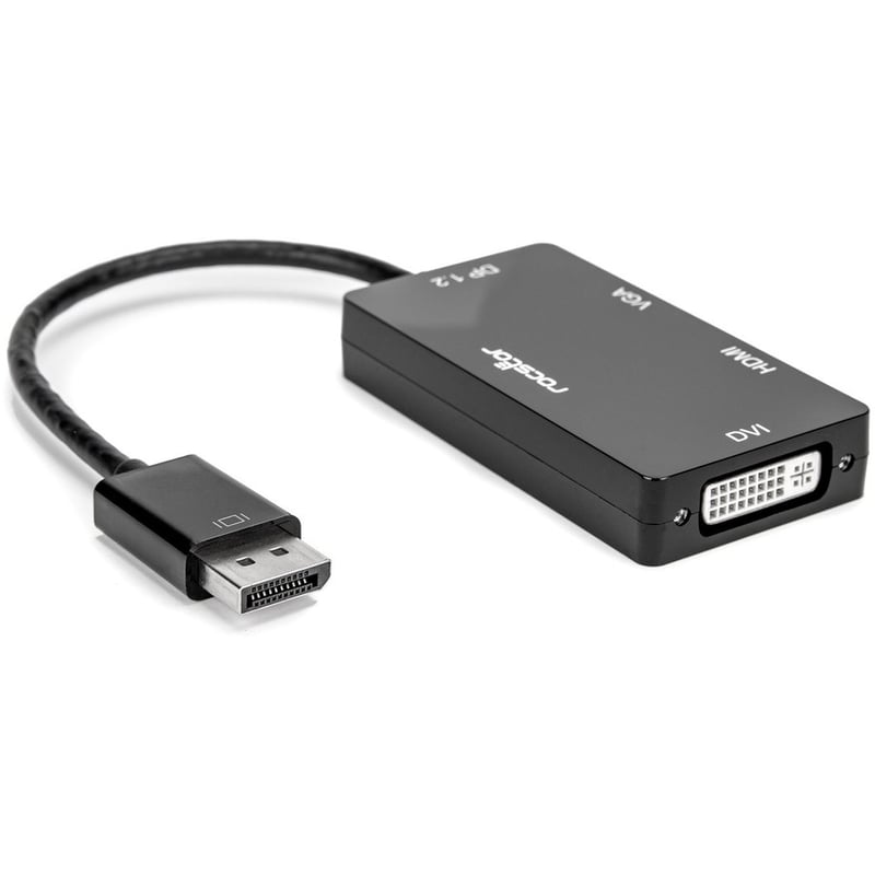Rocstor Premium 3-in-1 DisplayPort to HDMI (4K), VGA, or DVI Converter Adapter - Thumbnail 4