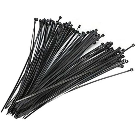 4XEM 250 Pack 6" Cable Ties - Black Medium Nylon/Plastic Zip Tie - Thumbnail 2