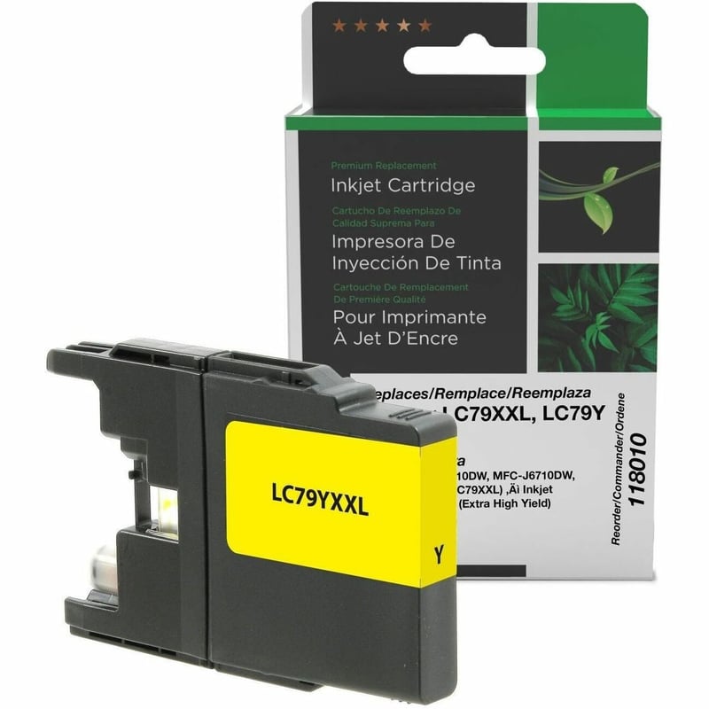 Clover Imaging Remanufactured Extra High Yield Yellow Ink Cartridge for Brother LC79XXL - Thumbnail 1
