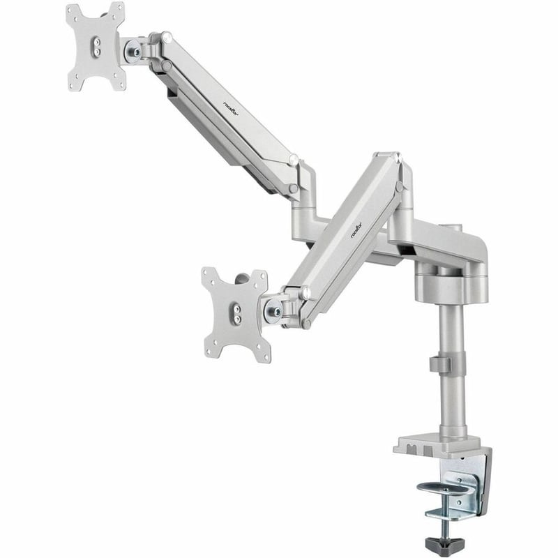 Rocstor ErgoReach Mounting Arm for LED Display, LCD Display, Monitor - Silver - Landscape/Portrait - Thumbnail 5