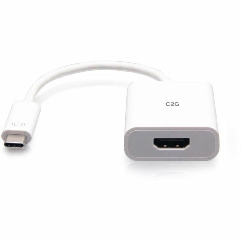 C2G USB-C to HDMI Audio/Video Adapter Converter - 4K 60Hz - White - Thumbnail 3