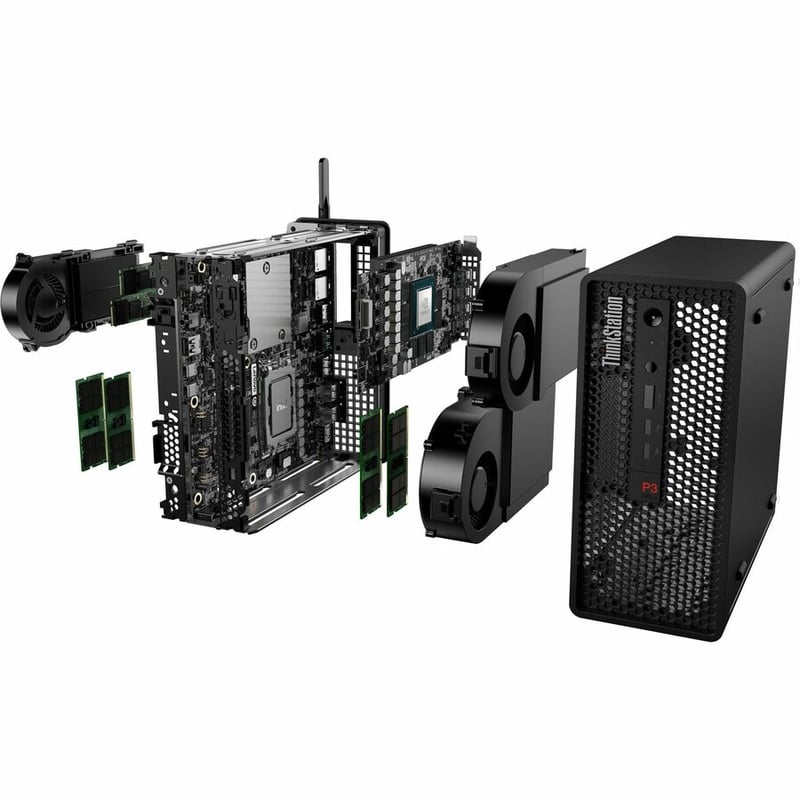 Lenovo ThinkStation P3 30HA001KUS Workstation - Core i7 13th Gen i7-13700 - vPro Technology - 16 GB - 512 GB SSD - Ultra Small - Thumbnail 5
