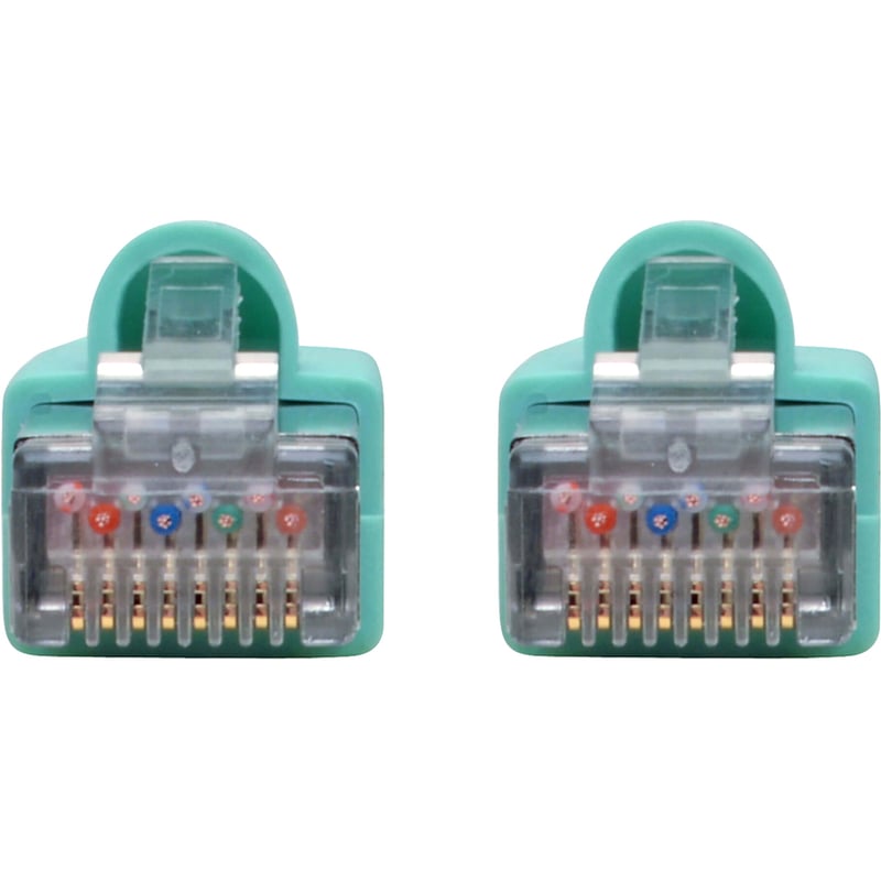 Eaton Tripp Lite Series Cat6a 10G Snagless Shielded STP Ethernet Cable (RJ45 M/M), PoE, Aqua, 3 ft. (0.91 m) - Thumbnail 3