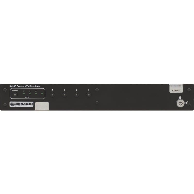 Kramer K424F HighSecLabs Secure 4-Port, Dual-Display, DVI-D KVM Combiner - Thumbnail 1