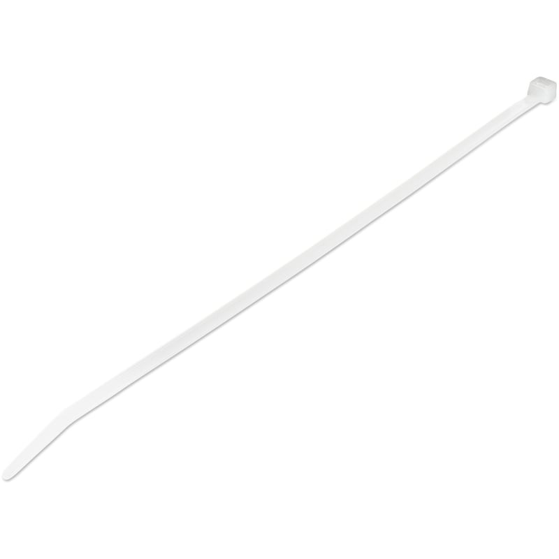 StarTech.com 10"(25cm) Cable Ties, 2-5/8"(68mm) Dia, 50lb(22kg) Tensile Strength, Nylon Self Locking Ties, UL Listed, 1000 Pack, White - Thumbnail 1