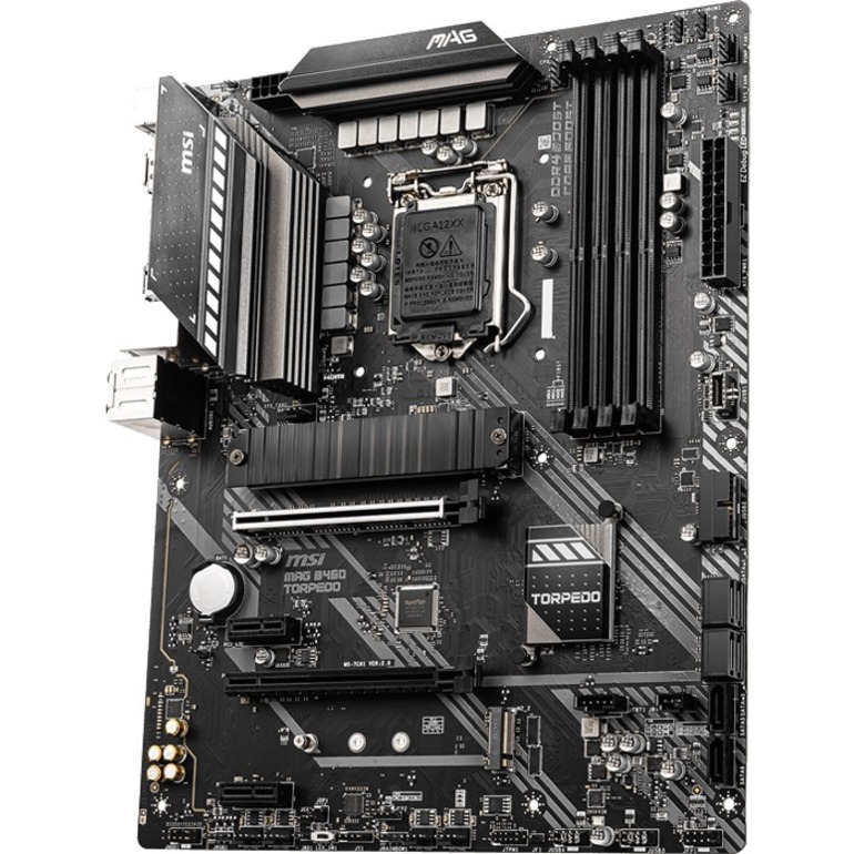 MSI MAG B460 TORPEDO Desktop Motherboard - Intel B460 Chipset - Socket LGA-1200 - Intel Optane Memory Ready - ATX - Thumbnail 3