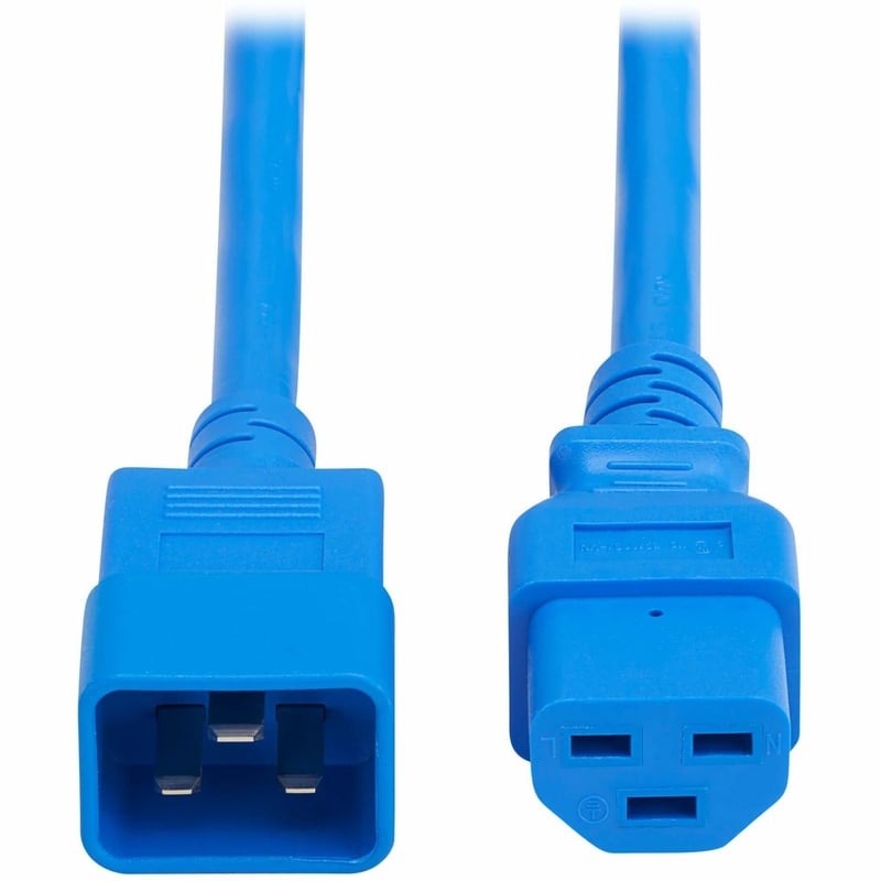 Eaton Tripp Lite Series Power Cord, C20 to C21 - Heavy-Duty, 20A, 250V, 12 AWG, 4 ft. (1.2 m), Blue - Thumbnail 1