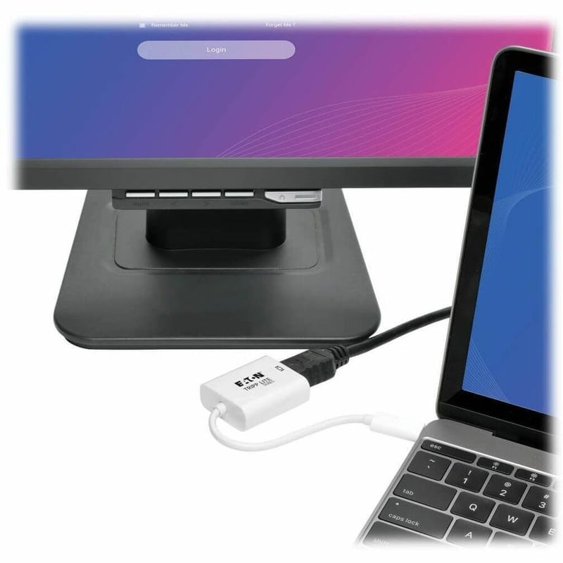 Eaton Tripp Lite Series USB-C to DisplayPort Active Adapter Cable with Equalizer (M/F), UHD 8K, HDR, DP 1.4, White, 6 in. (15.2 cm) - Thumbnail 2