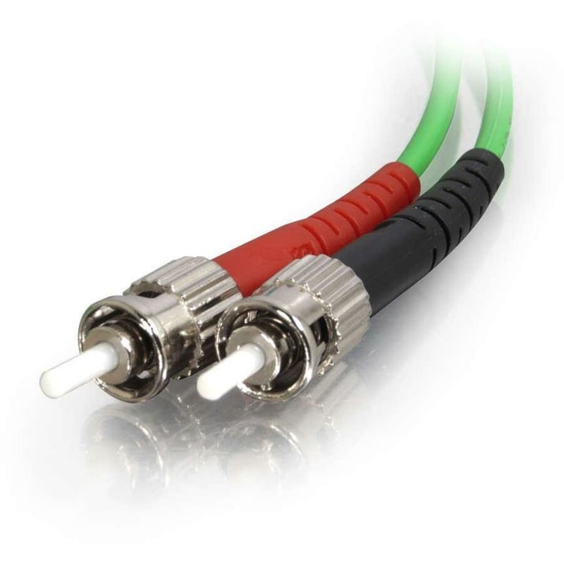 C2G-2m ST-ST 62.5/125 OM1 Duplex Multimode PVC Fiber Optic Cable - Green - Thumbnail 3