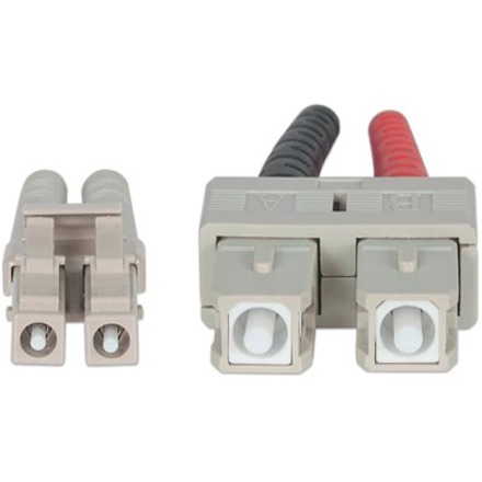Intellinet Network Solutions Fiber Optic Patch Cable, LC/SC, OM3, 50/125, Multimode, Duplex, Aqua, 7 ft (2 m) - Thumbnail 3