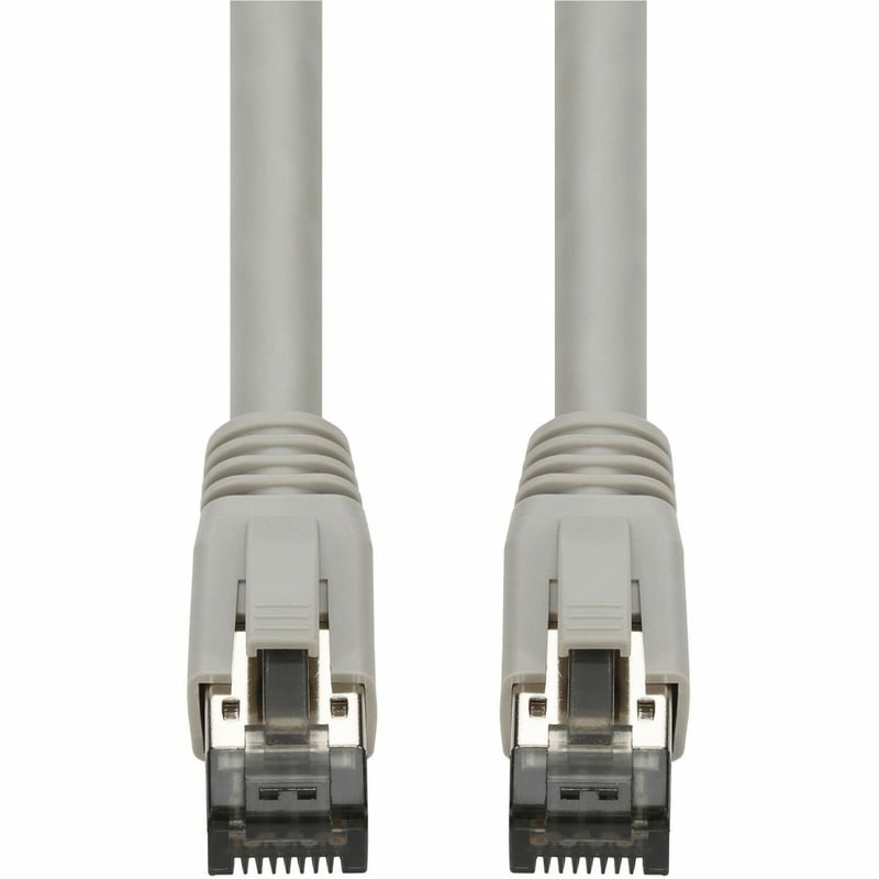 AddOn 50ft Gray CAT 8 Shielded (S/FTP) PVC Ethernet Cable Snagless Easy Boot RJ-45 M/M - Thumbnail 1