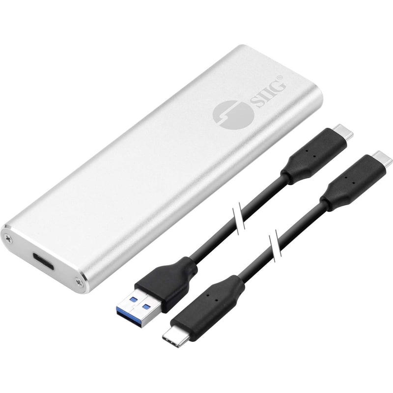 SIIG Drive Enclosure - USB 3.1 Type C Host Interface - UASP Support External - Silver - Thumbnail 1