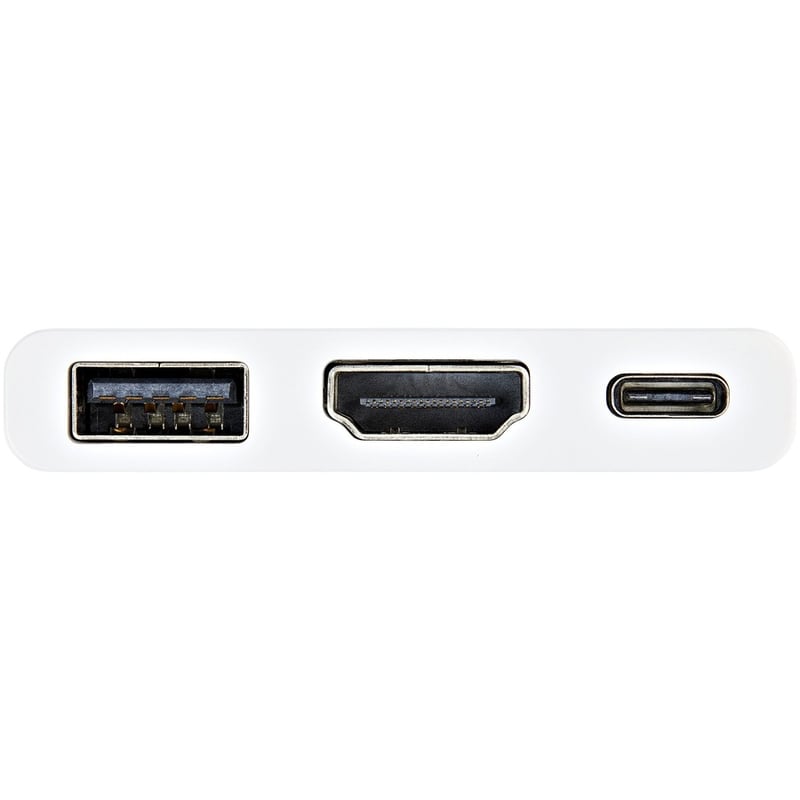 StarTech.com USB C Multiport Adapter with HDMI 4K & 1x USB 3.0 - PD - Mac & Windows - White USB Type C All in One Video Adapter - Thumbnail 4