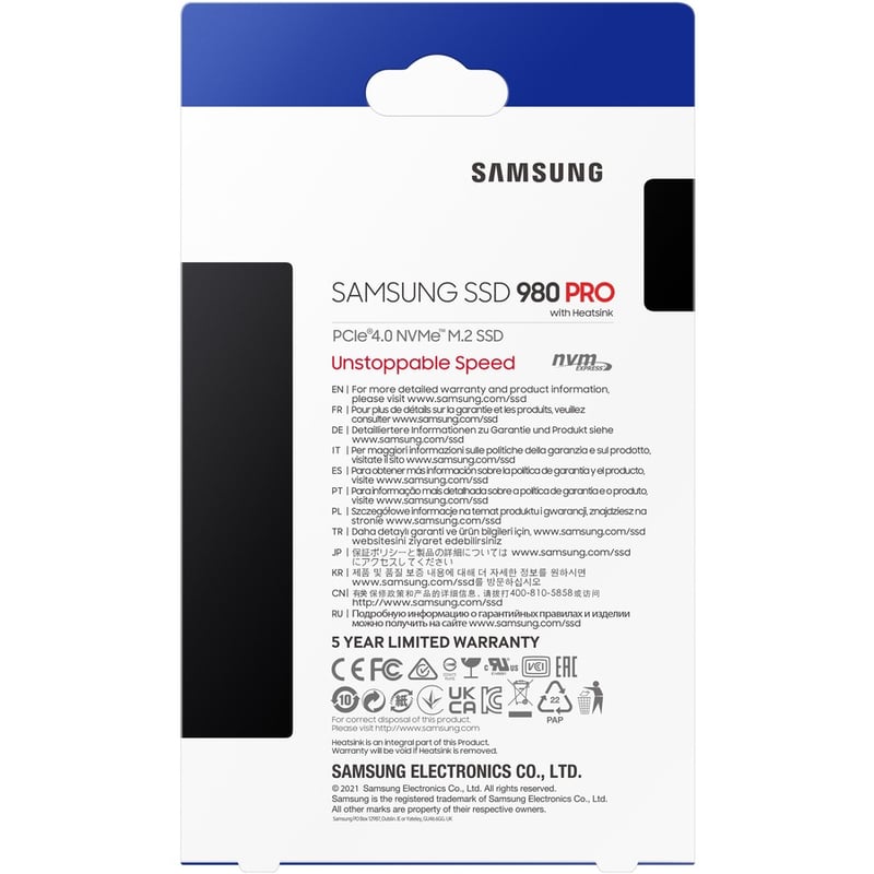 Samsung 980 PRO MZ-V8P2T0CW 2 TB Solid State Drive - M.2 2280 Internal - PCI Express NVMe (PCI Express NVMe 4.0 x4) - Thumbnail 5