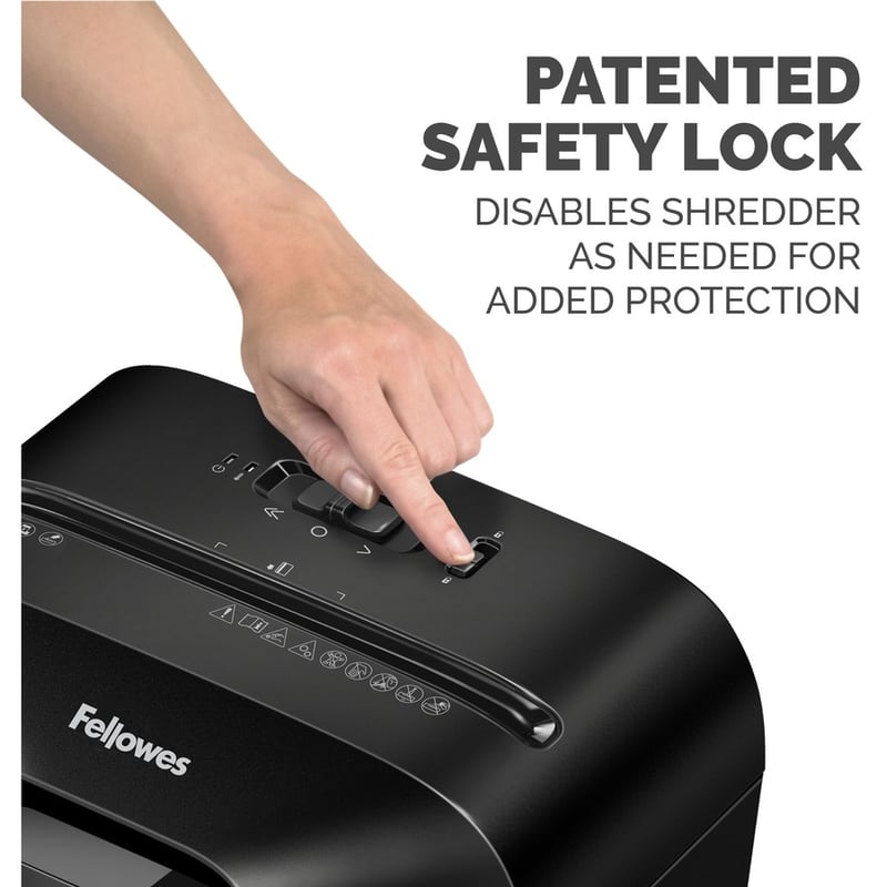 Fellowes LX41 8 Sheet Micro-Cut Paper Shredder for Home Office - Thumbnail 3