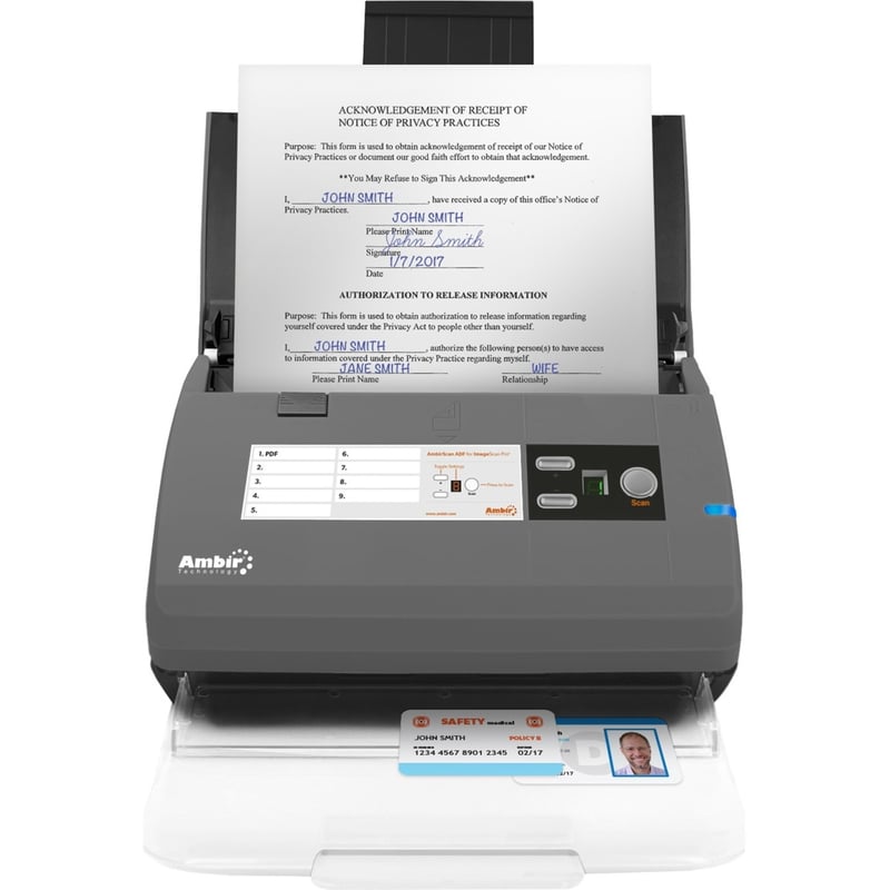 Ambir ImageScan Pro 820ix Sheetfed Scanner - 600 dpi Optical - Thumbnail 1