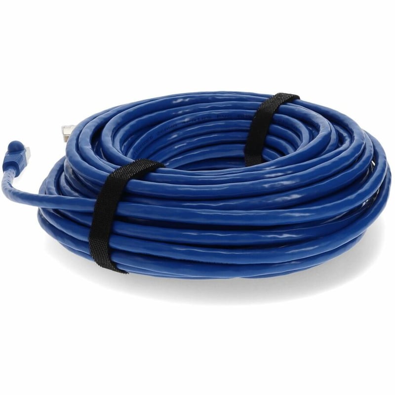 AddOn 12ft Blue CAT 7 Shielded (S/FTP) PVC Ethernet Cable Snagless Easy Clear Boot TAA RJ-45 M/M - Thumbnail 3