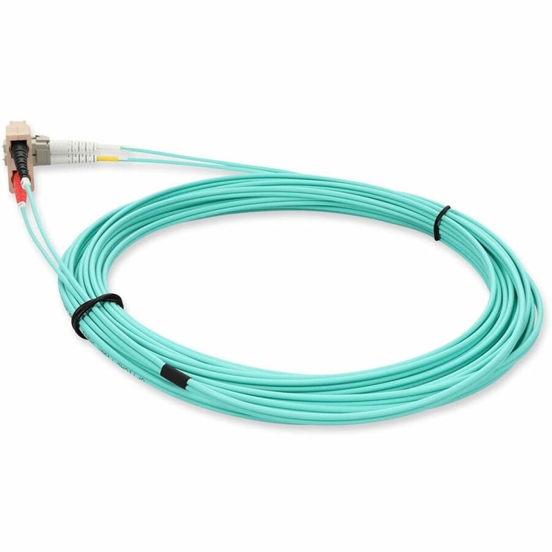 AddOn 2m SC to LC Aqua OM4 Duplex LSZH Fiber Patch Cable - Thumbnail 3