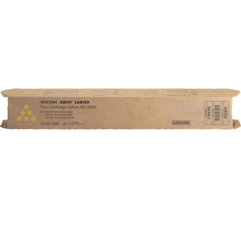 Ricoh Original Laser Toner Cartridge - Yellow - 1 Each - Thumbnail 1