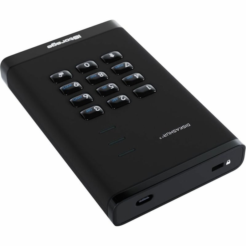 ISTORAGE DISKASHUR3 HDD-PIN-BLK 2TB HARDWARE ENCRYPTED HDD - Thumbnail 4