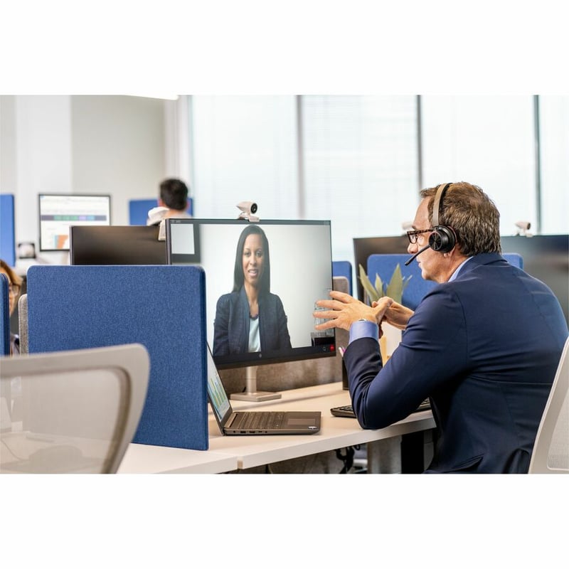Poly VOYAGER 4320-M Microsoft Teams Certified Headset With Charge Stand - Thumbnail 2