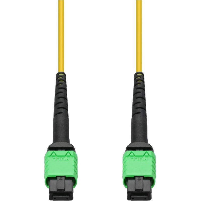 AddOn 50m MPO (Female) to MPO (Female) 12-Strand Yellow OS2 Crossover Fiber OFNR (Riser-Rated) Patch Cable - Thumbnail 1
