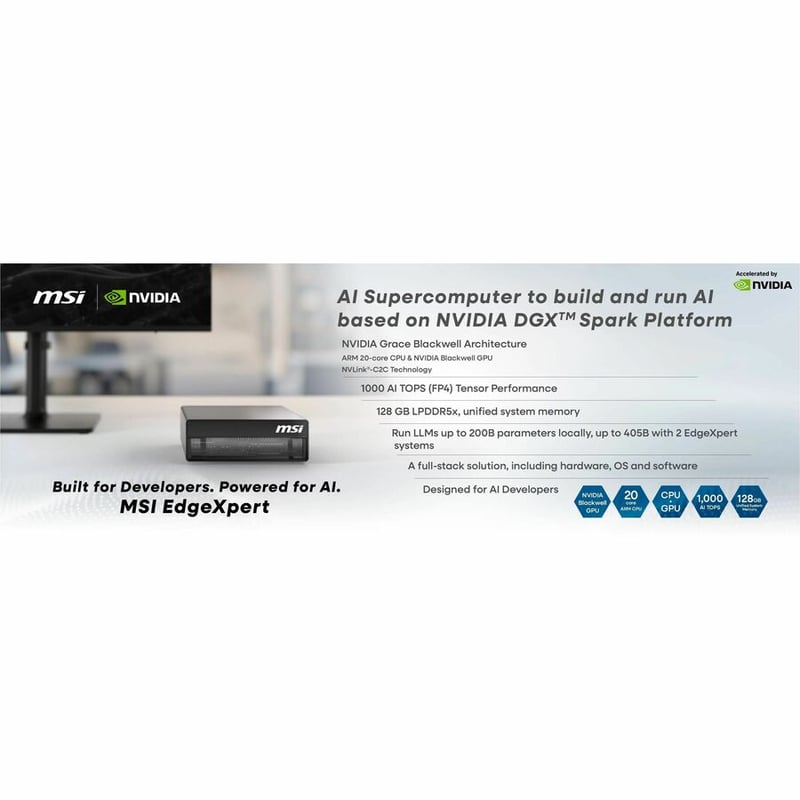EDGEXPERT-11SUS MSIEDGEXPERT/GB10/128GB/4TB GEN4/1Y - Thumbnail 2