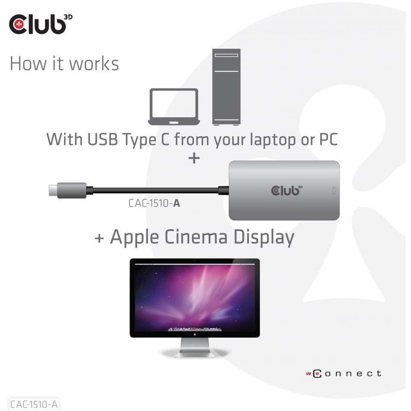 Club 3D DVI-D/USB-C Video Adapter - Thumbnail 4