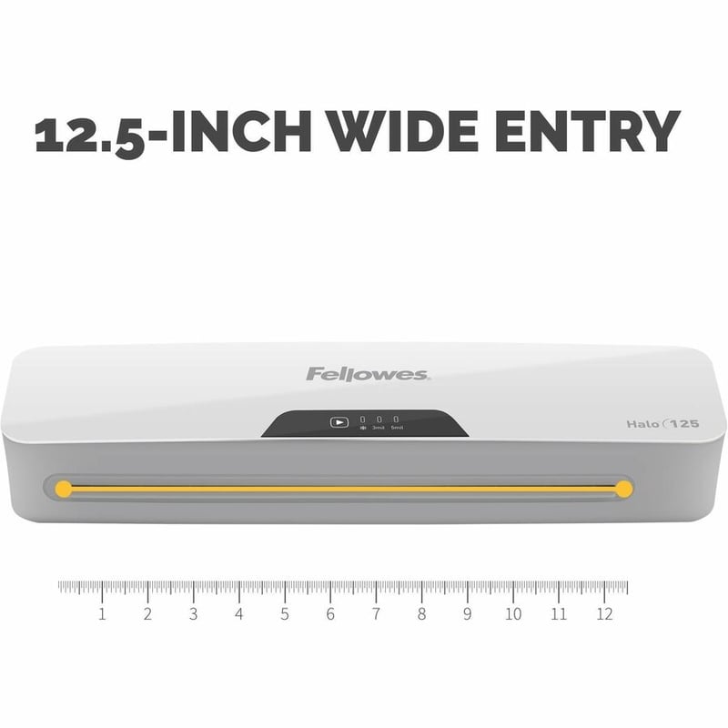 Fellowes Halo 125 Thermal Laminator for Home, School or Office with 25 Pouch Starter Kit, Easy to Use, 1 Minute Warm-Up, Jam Free - Thumbnail 5