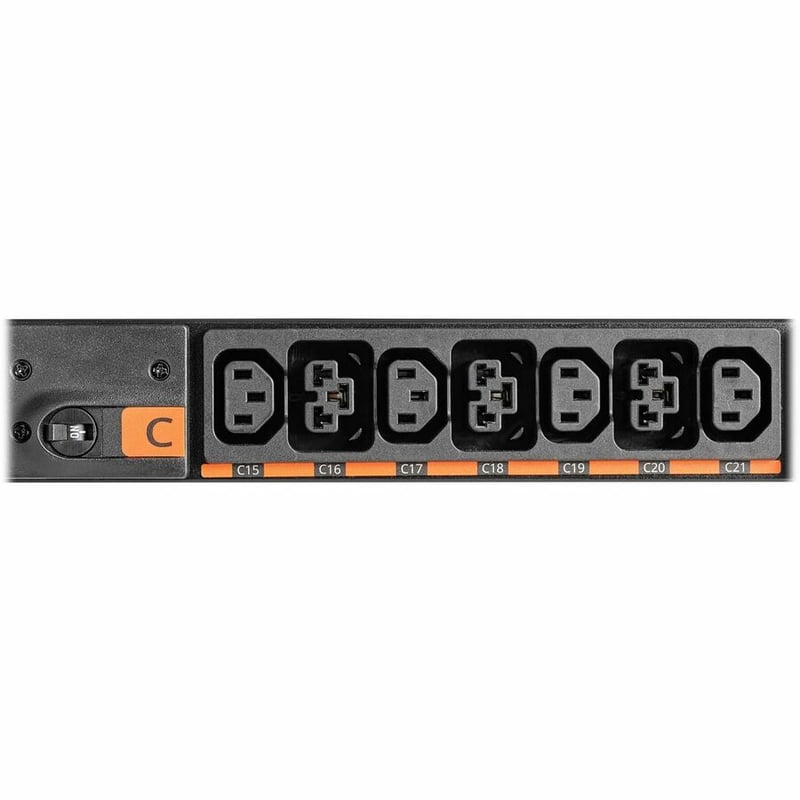 Eaton Basic G4 Rack PDU, 0U, 37U, universal input, 5-23kW, 16-55A, 200-415V, 42 outlets (24)C13 (18)C39, end entry power cord - Thumbnail 4