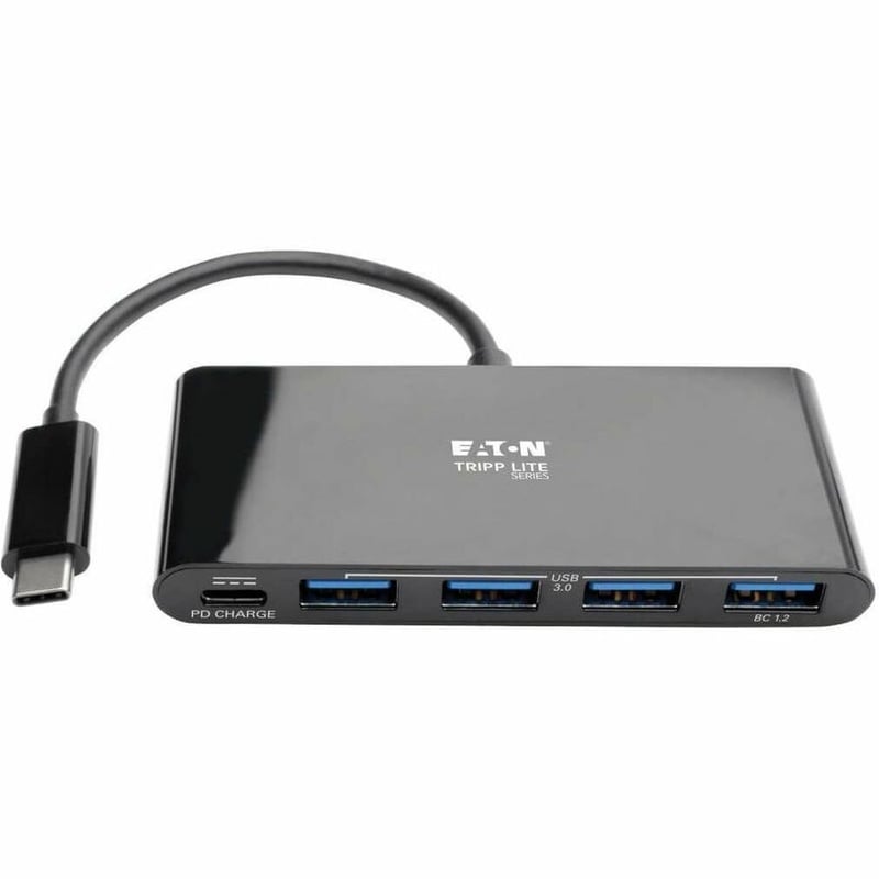 Tripp Lite by Eaton 4-Port USB-C Hub with Power Delivery USB-C to 4x USB-A Ports USB 3.0 Black - Thumbnail 3