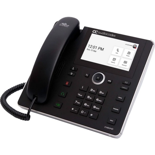 AudioCodes C450HD IP Phone - Corded - Corded - Wall Mountable - Black - Thumbnail 2