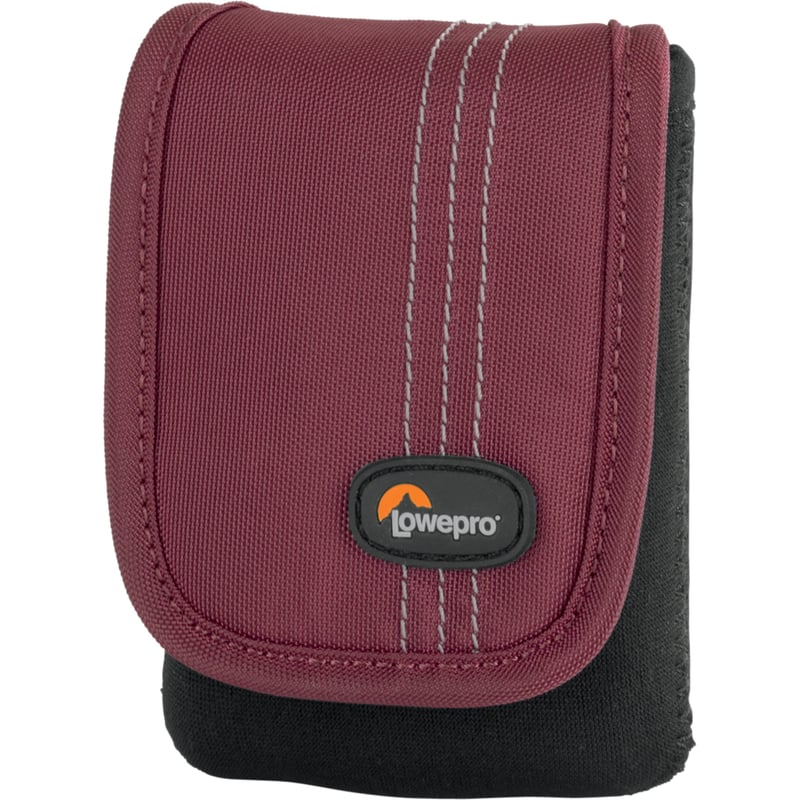 Lowepro Dublin 10 Carrying Case (Pouch) Camera, Camcorder, Accessories - Bordeaux Red, Black - Thumbnail 1