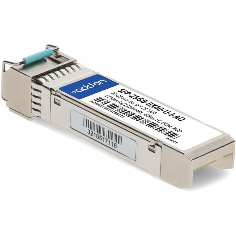 AddOn MSA and TAA 25GBase-BX SFP28 Transceiver (SMF, 1270nmTx/1310nmRx, 40km, LC, DOM, -40 to 85C) - Thumbnail 3