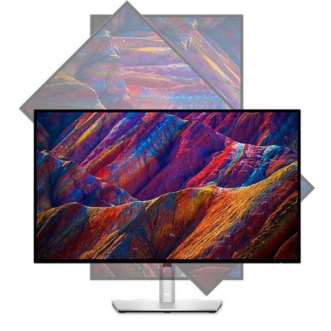 Dell UltraSharp U2723QE 27" Class 4K UHD LCD Monitor - 16:9 - Black, Silver - Thumbnail 2
