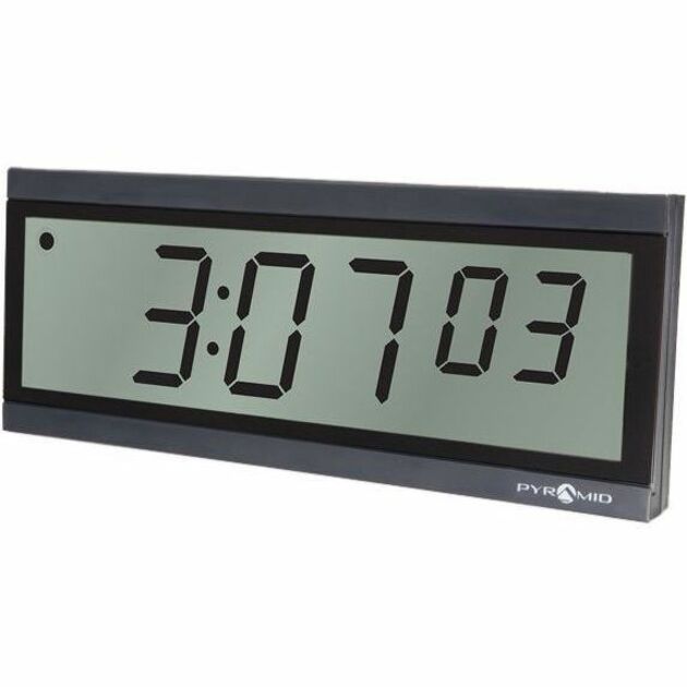 Pyramid TimeTrax Sync 2.5in x 6 Digit LCD Battery Operated Digital Wall Clock - Thumbnail 4
