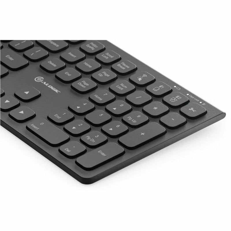 ECHELON USB-C RECHARGEABLE BLUETOOTH FULL SIZE KEYBOARD FOR US WIN (BLACK) + MOU - Thumbnail 2