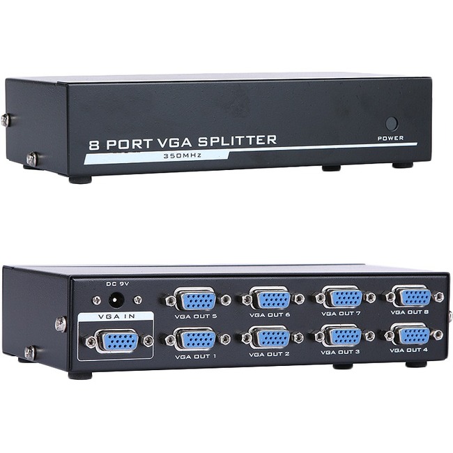 4XEM 8-Port VGA Splitter 350 MHz - Thumbnail 1