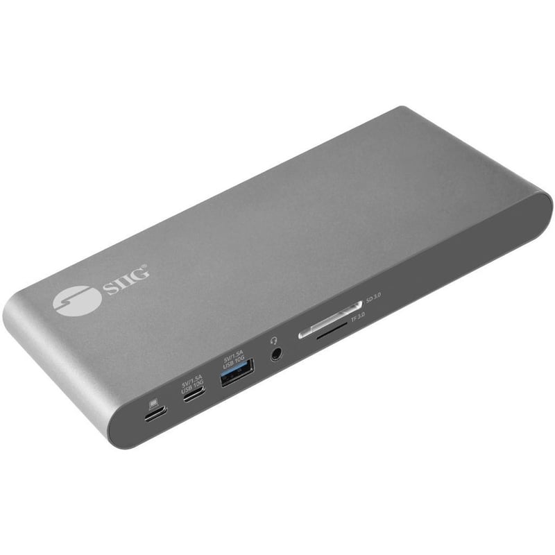 SIIG USB-C Dual 4K Video MST Docking Station with 60WPD Charging - Thumbnail 3