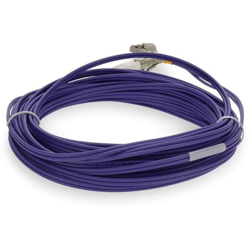 AddOn 3m LC to LC Purple OM4 Duplex OFNP (Plenum-Rated) Fiber Patch Cable - Thumbnail 4